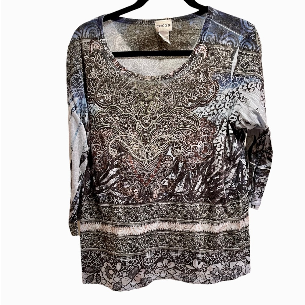 Chico’s Blue Boho Top